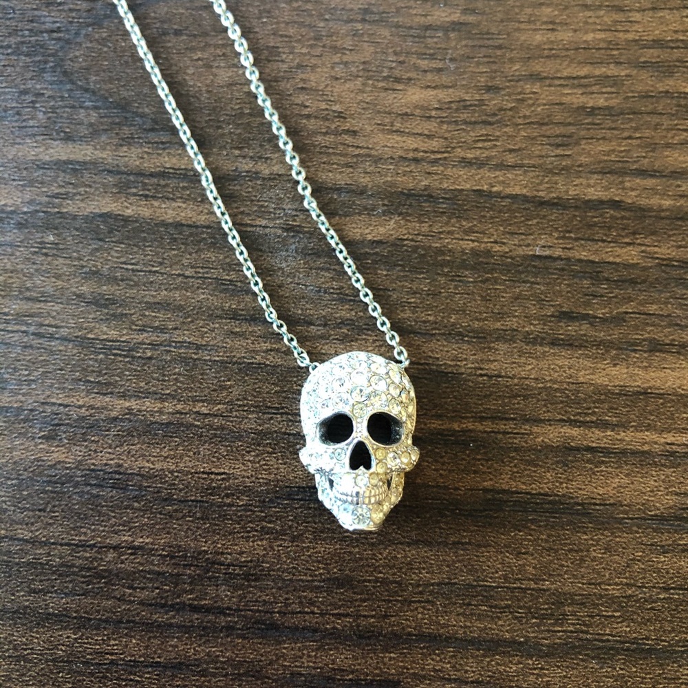 Swarovski Crystal Skull Pendant Necklace